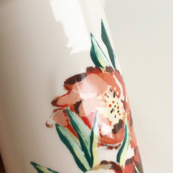 2015 Starbucks Floral Red Flowers Ceramic Travel Cup Tumbler 10oz Dot Collection - Picture 5 of 12